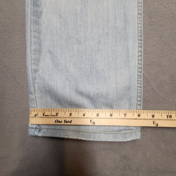 Levi's 505 Jeans Mens 32x30 Blue Regular Fit Straight Leg Distressed Denim - Picture 6 of 10